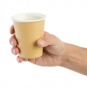 Einwegbecher für heiße Getränke Braun - 225ml - Packung mit 50 - Fiesta