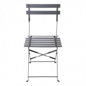 Stahl-Terrassenstühle - Schwarz - 2er-Set - Bolero - Fourniresto