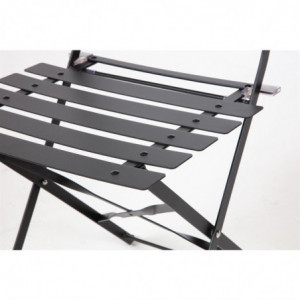 Stahl-Terrassenstühle - Schwarz - 2er-Set - Bolero - Fourniresto