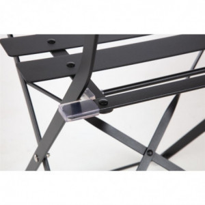 Stahl-Terrassenstühle - Schwarz - 2er-Set - Bolero - Fourniresto