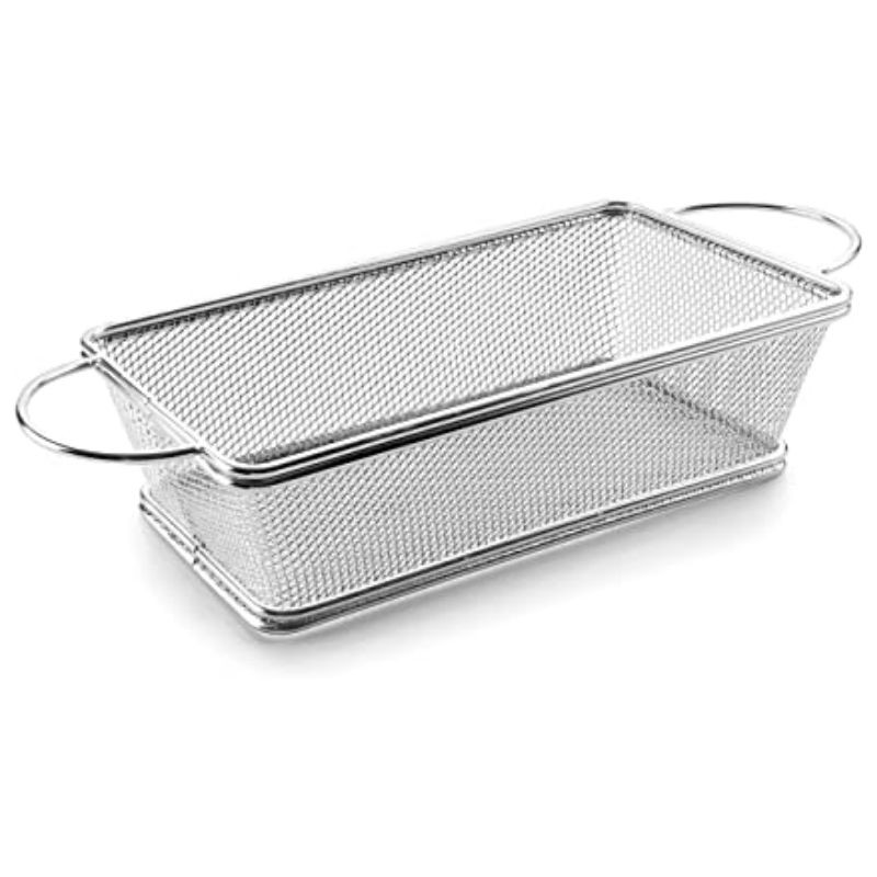 Rectangular Stainless Steel Basket With Handle - 21 X 11 Cm - Lacor Rectangular Stainless Steel Basket With Handle - 21 X 11 Cm - Lacor