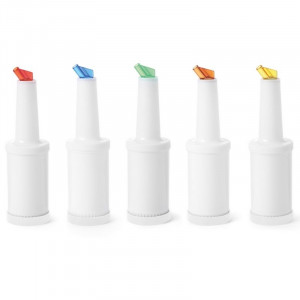 Flasche mit bunten Ausgießern - Marke HENDI