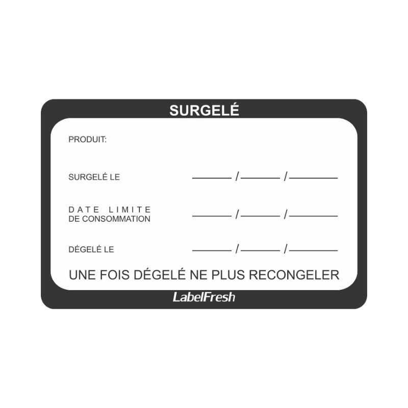 Rückverfolgbarkeitsetikett LabelFresh - Tiefgekühlt - 70 x 45 mm - Packung mit 500 - LabelFresh Rückverfolgbarkeitsetikett LabelFresh - Tiefgekühlt - 70 x 45 mm - Packung mit 500 - LabelFresh