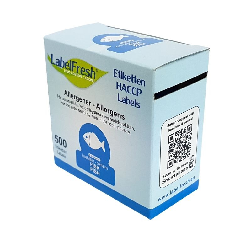 Etiquette de Traçabilité LabelFresh Allergènes Icônes - Poisson - 70 x 45 mm - Lot de 500 - LabelFresh Etiquette de Traçabilité LabelFresh Allergènes Icônes - Poisson - 70 x 45 mm - Lot de 500 - LabelFresh