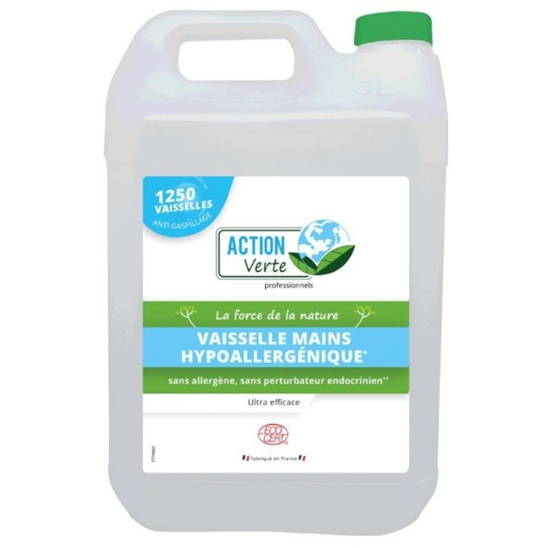 Liquide Vaisselle Classique Hypoallergénique - 5 L - Action Verte Liquide Vaisselle Classique Hypoallergénique - 5 L - Action Verte