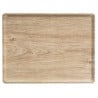 Rectangular Melamine Laminated Tray - 280 x 200 mm - Light Oak - Set of 20