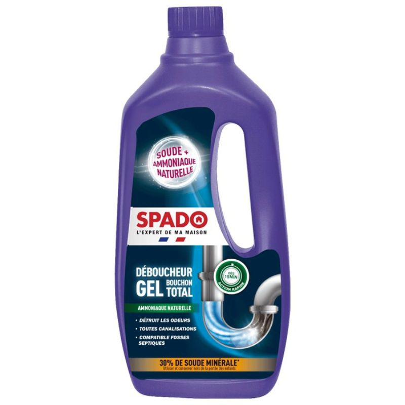 Abflussreiniger für Küche und Bad Spezial Totalverstopfung - 1 L - SPADO Abflussreiniger für Küche und Bad Spezial Totalverstopfung - 1 L - SPADO