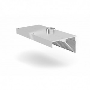 Wand-Dunstabzugshaube mit LED-Beleuchtung - L 1000 x 700 mm - HENDI