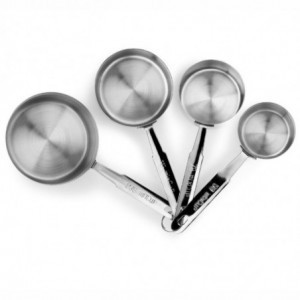 Set aus 4 Edelstahl-Messkasserollen - Pujadas