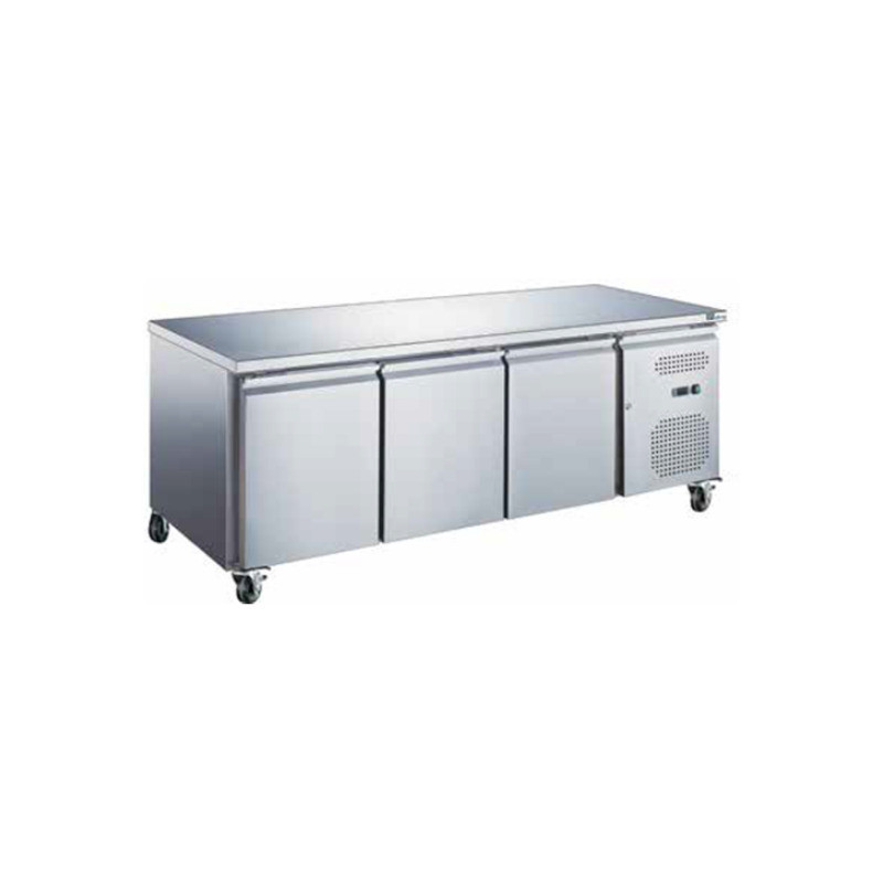Table Réfrigérée GN 1/1 Positive Profondeur 700 mm - 3 Portes - Sans Dosseret - Reconditionnée Table Réfrigérée GN 1/1 Positive Profondeur 700 mm - 3 Portes - Sans Dosseret - Reconditionnée