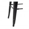High Steel Gray Bistro Stool with Wooden Seat - Set of 4 - Bolero