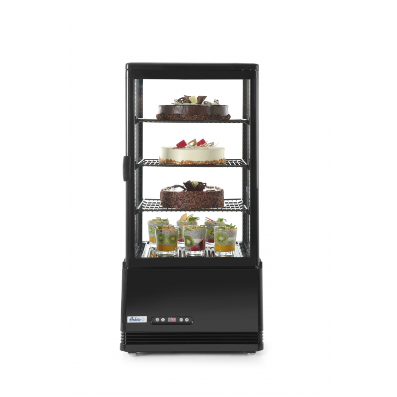 Vitrine Réfrigérée Noire 4 Faces Vitrées - 78 litres - Reconditionnée Vitrine Réfrigérée Noire 4 Faces Vitrées - 78 litres - Reconditionnée