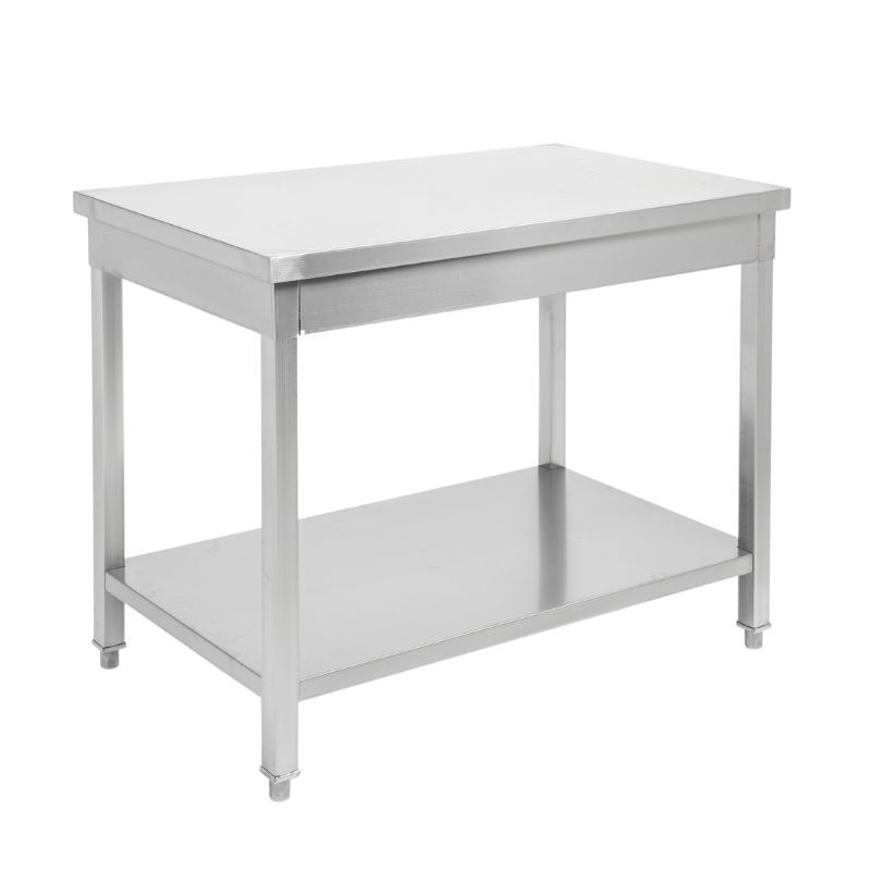 Edelstahltisch mit Regal - Robust und Praktisch Edelstahltisch mit Regal - Robust und Praktisch
