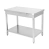 Stainless Steel Table 800x600 mm with Lower Shelf — Pro