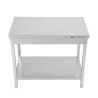 Edelstahltisch 800x600 mm mit Unterregal — Pro