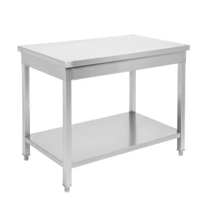 Edelstahltisch 800x600 mm mit Unterregal — Pro