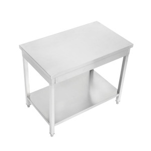 Edelstahltisch 800x600 mm mit Unterregal — Pro