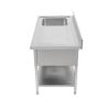 Sink 1 Basin with Backsplash and Shelf - L 1200 x D 700 mm | Dynasteel