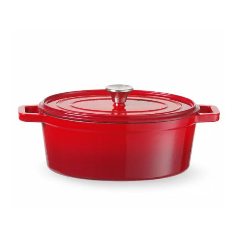 Cocotte en Fonte Émaillée Rouge - Capacité 4,4L - Marque HENDI