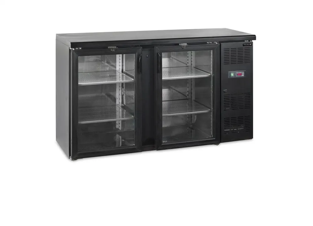 Arrière-Bar Réfrigéré - 2 Portes Vitrées Battantes - 277 L