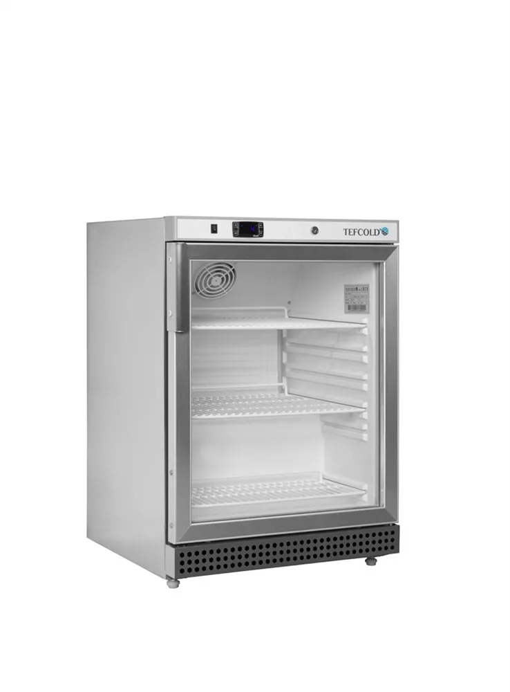 Glasierte Positive Kühlschrank - Edelstahl - 119 L