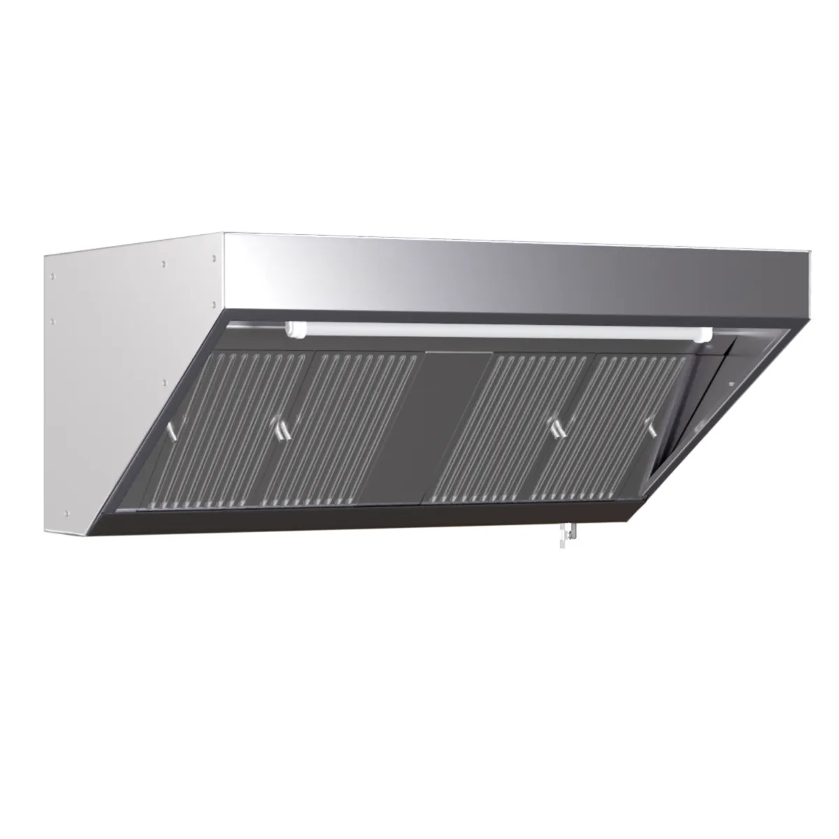 Abzugshaube Snack Tiefe 700 mit LED und ohne Motor - Länge 1200