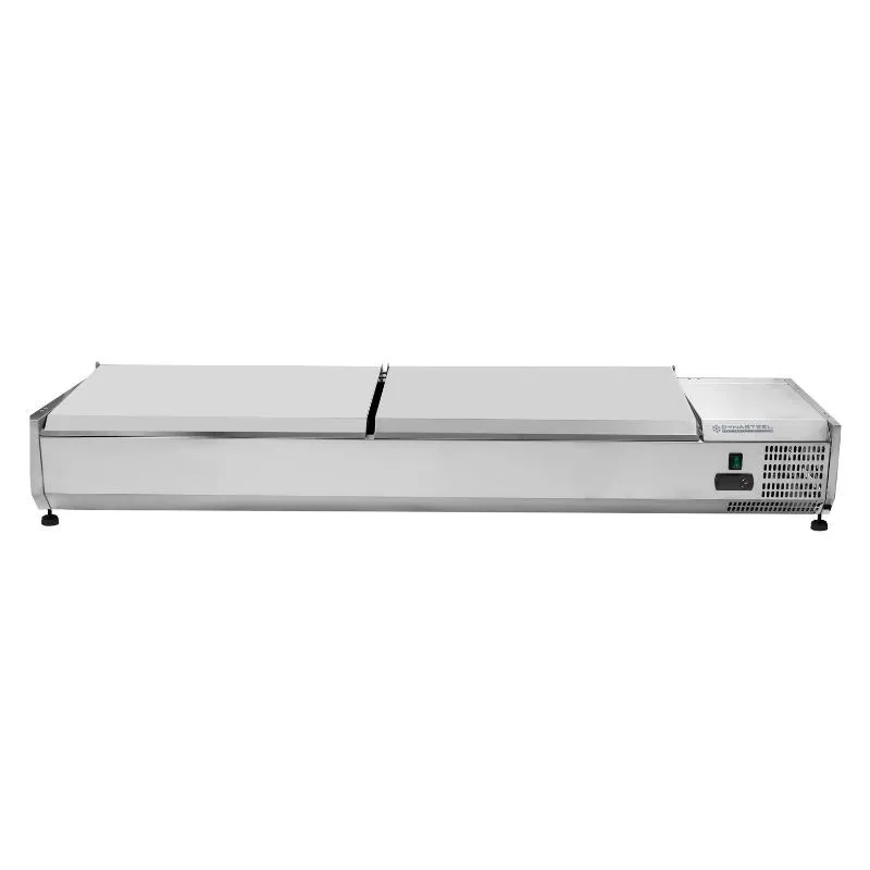 Saladette Réfrigérée à Poser Couvercle Inox - 8 x GN 1/3