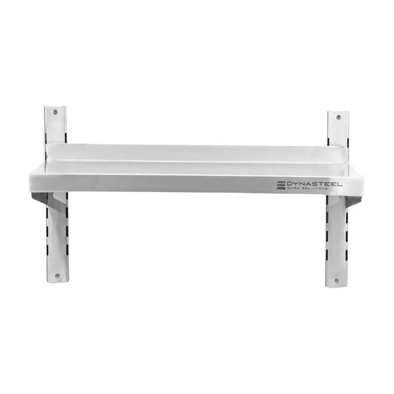 Wandregal aus Edelstahl auf Konsolen - L 600 x T 300 mm