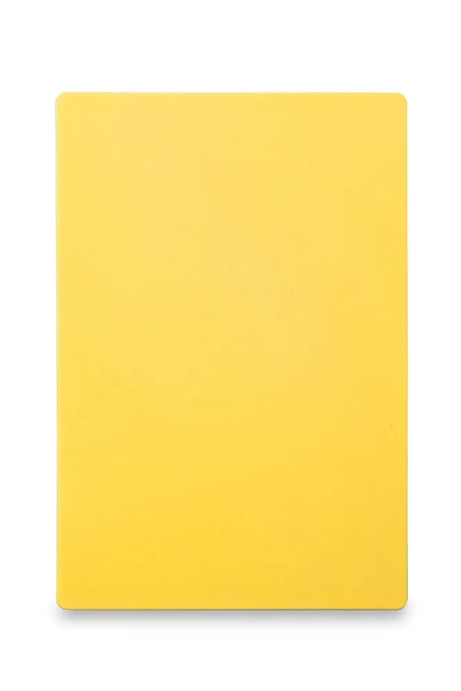 Planche à Découper HACCP - 600 x 400 mm - Jaune - 18 mm d'Epaisseur