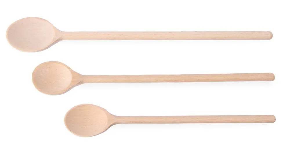 Cuillères en Bois de Tailles Différentes - Lot de 3