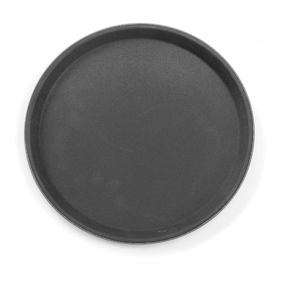 Plateau Rond en Polypropylène - Noir - 360 mm de Diamètre