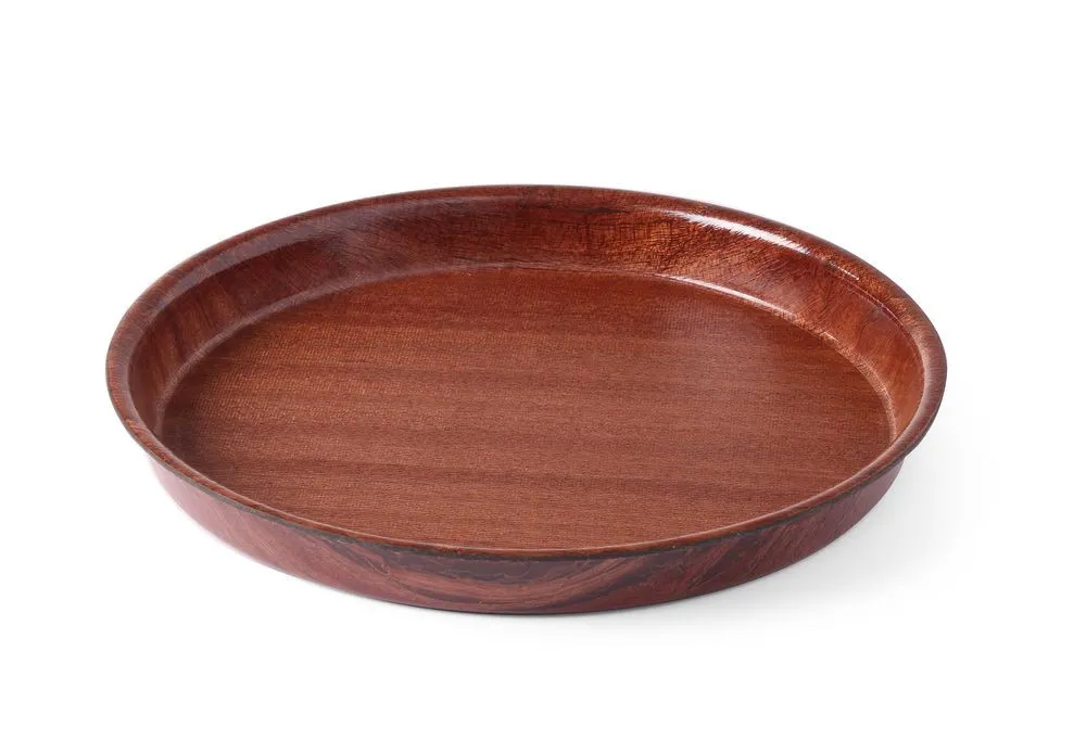 Plateau Woodform Rond à Bord Haut - 320 mm de Diamètre