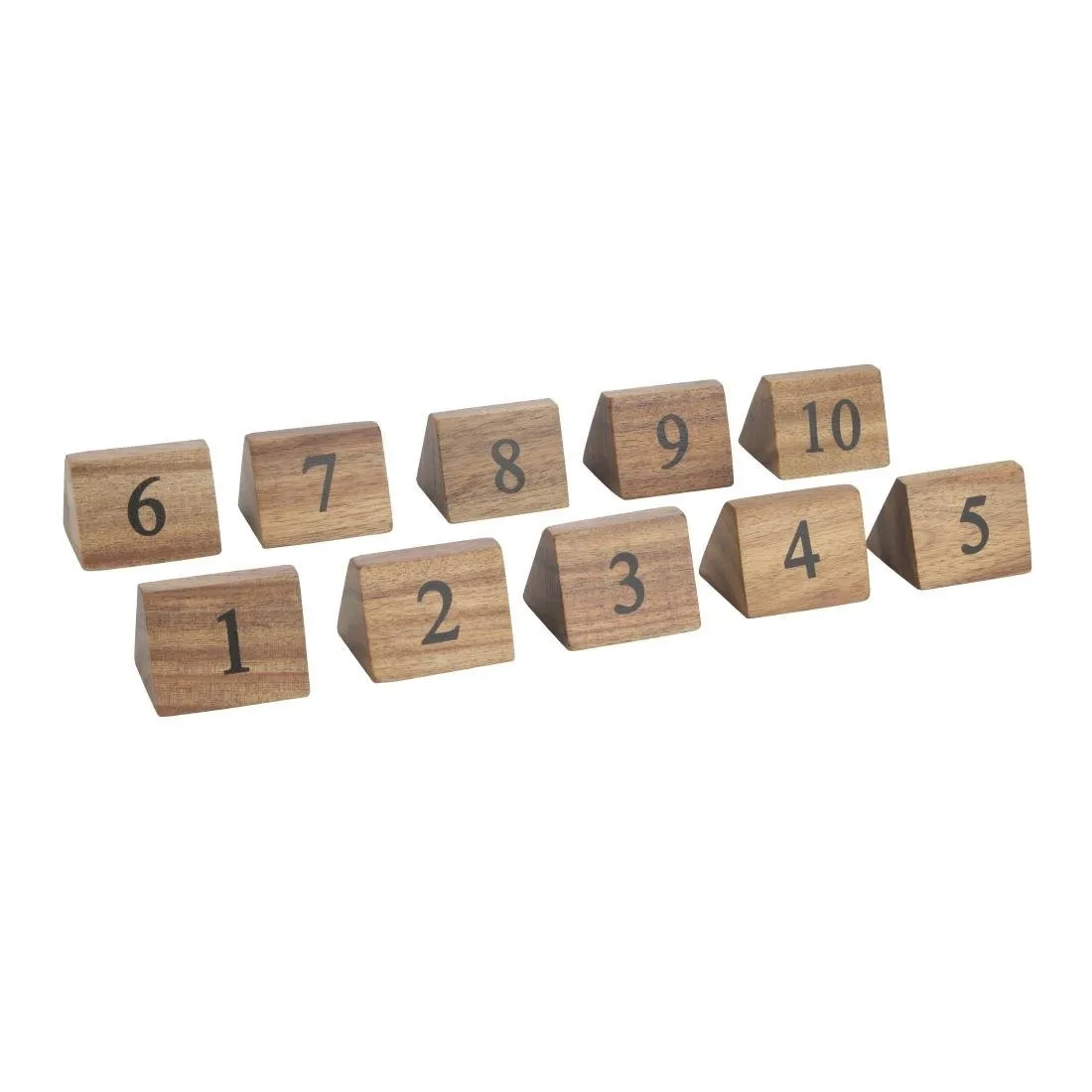 Numéros de Table en Bois de 1 à 10