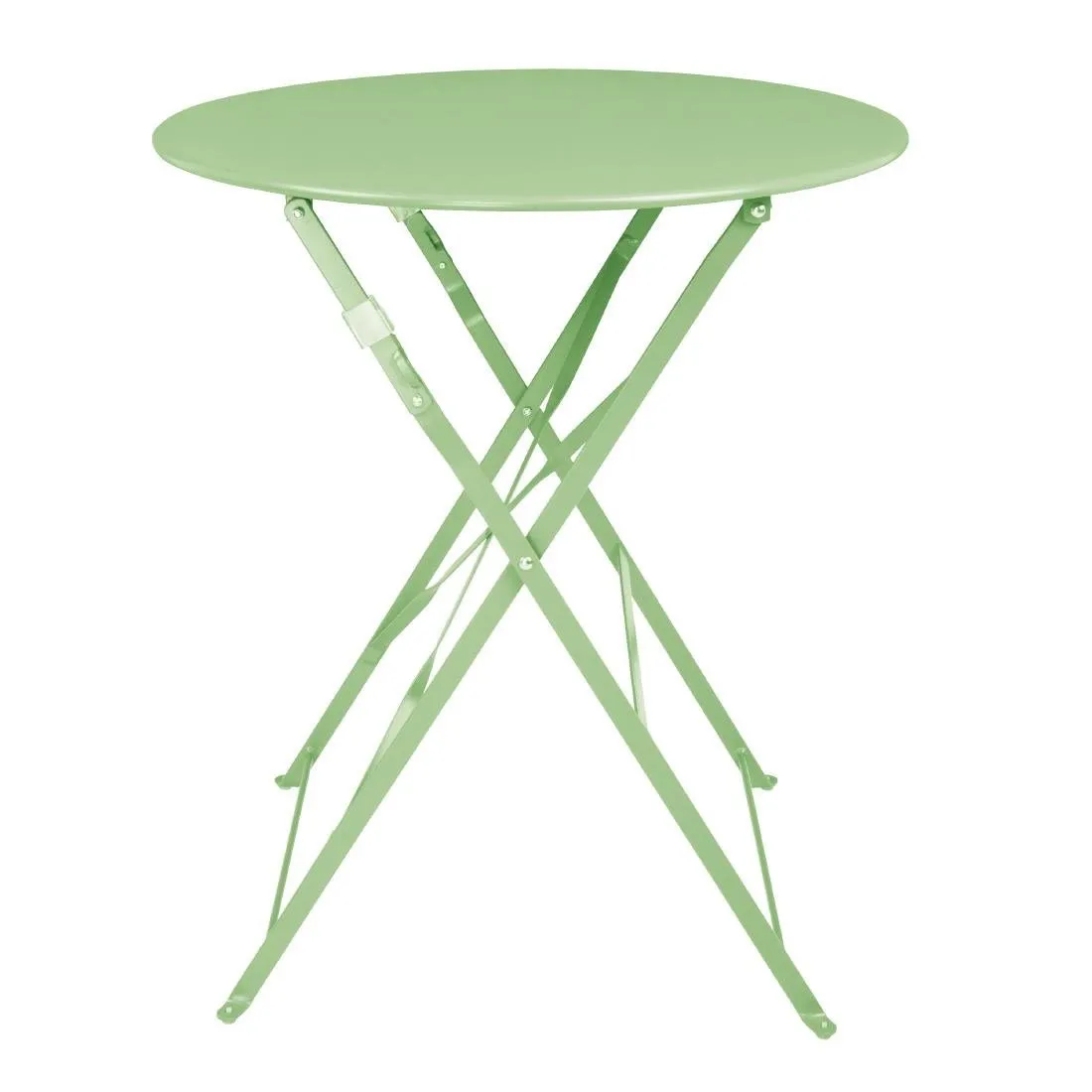 Table Carrée Pliante en Acier Vert Clair 595 mm