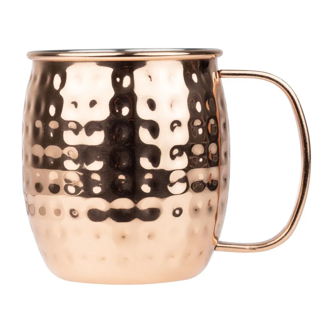 Gehämmerter Kupfer-Edelstahlbecher - 440 ml
