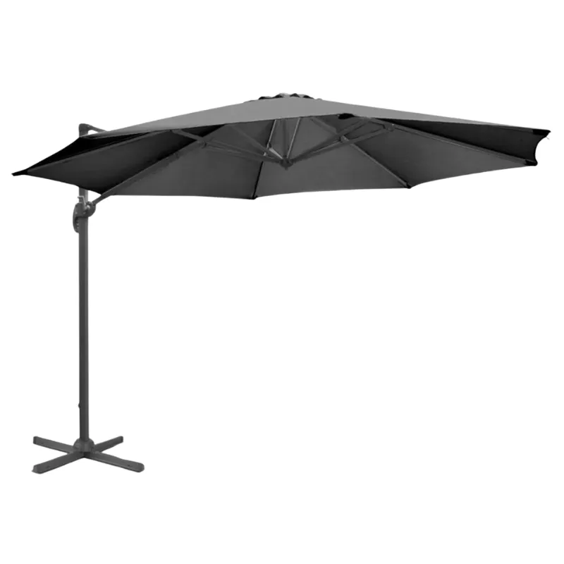 Parasol Déporté Venice Ronde 360° Noir - 3.5 m