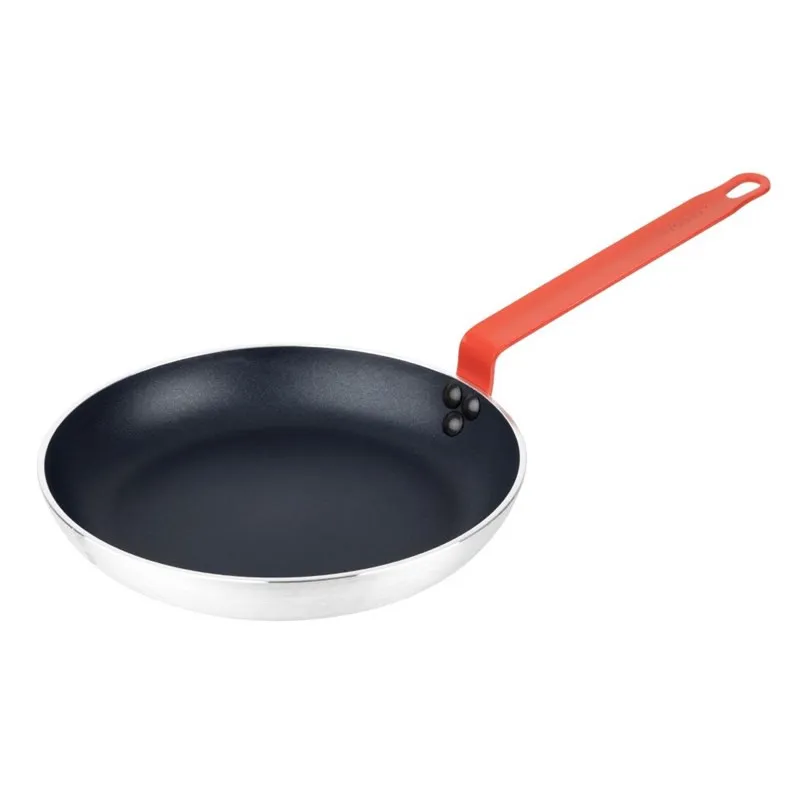 Poêle Antiadhésive Aluminium Teflon Manche Rouge 280mm