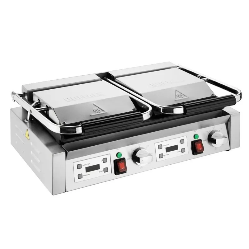 Grill Panini Double - Glatte und Gerillte Platten