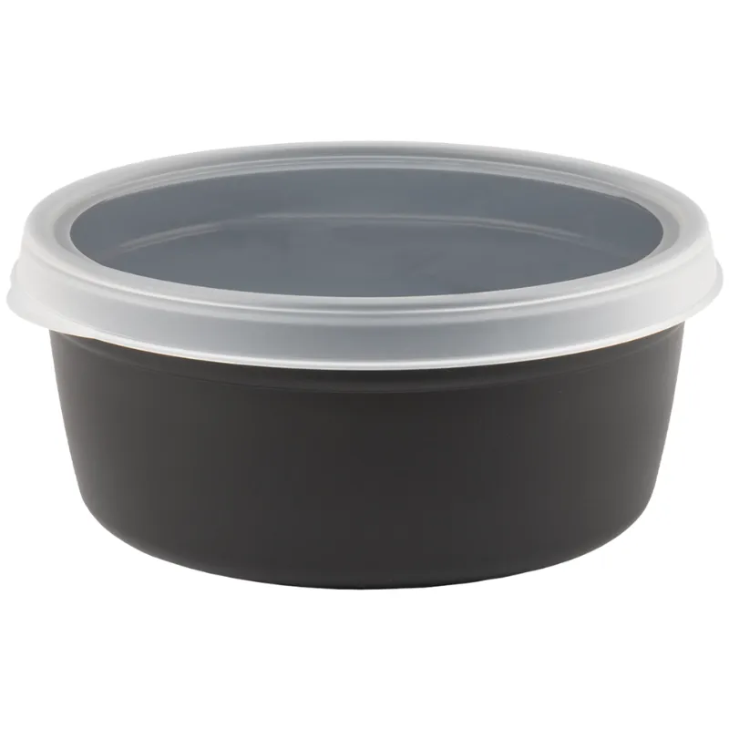 Runde luftdichte Box mit Deckel - 1,2 L - Set von 10