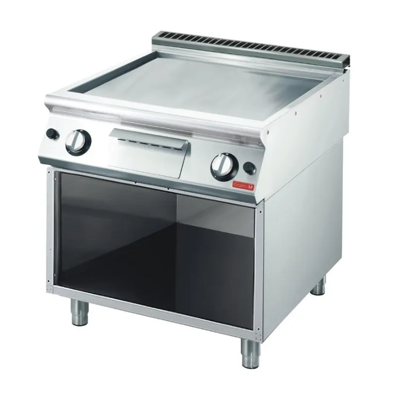 Gasgrill mit glatter Platte auf Schrank - 800 x 700 mm