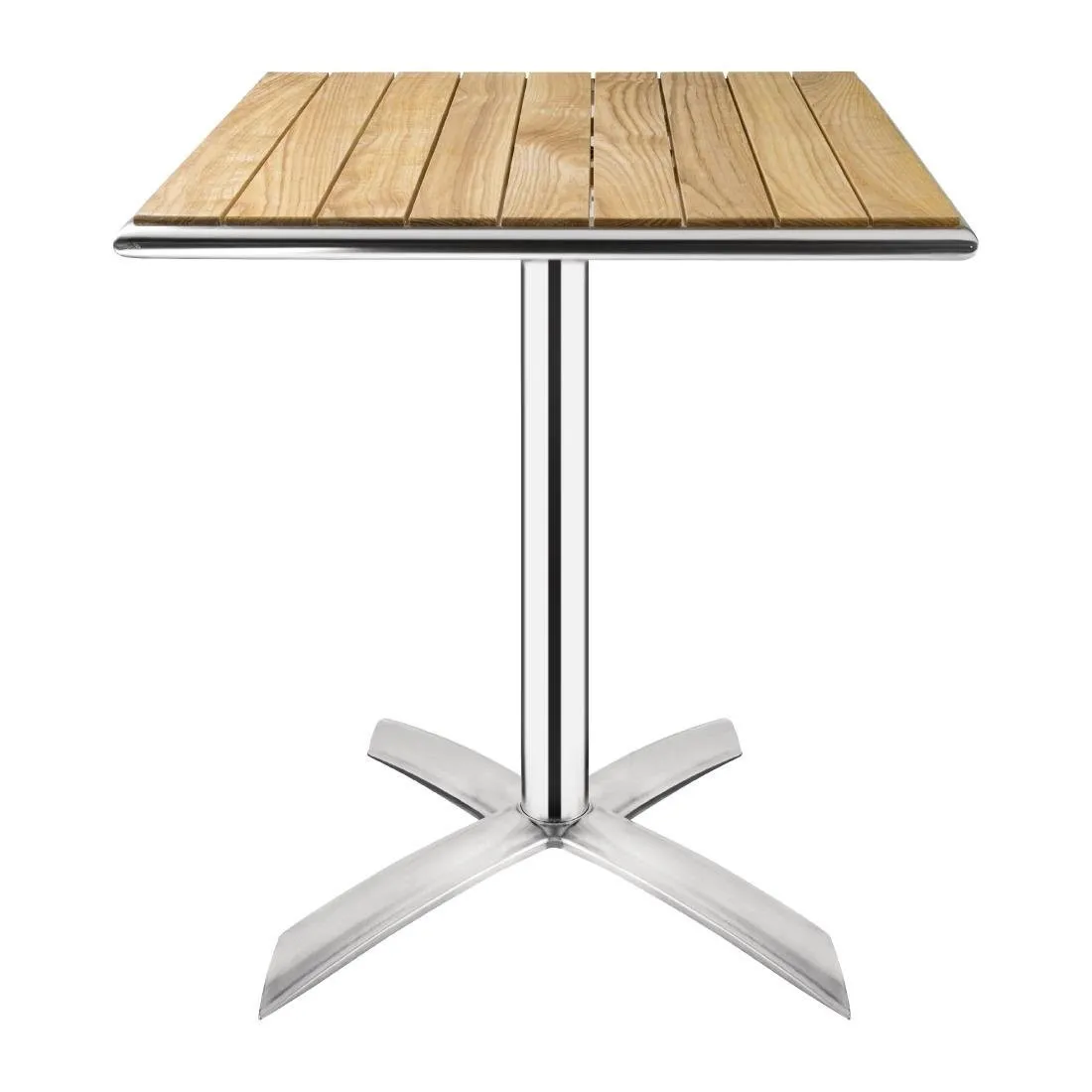 Table Bistro Carrée avec Plateau Basculant Frêne - 600 mm - Reconditionnée