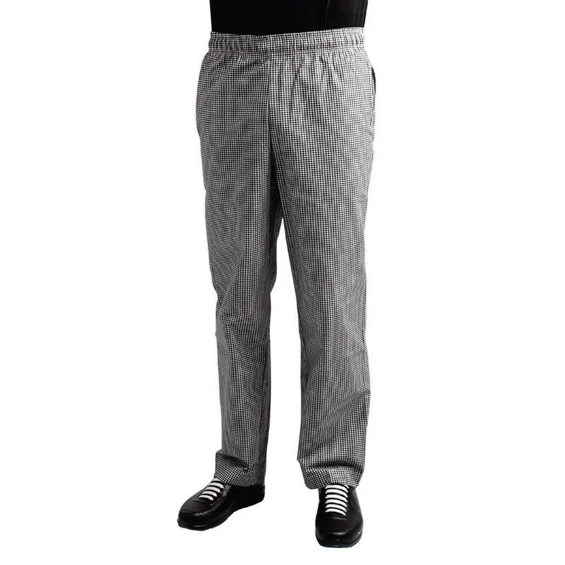 Pantalon de Cuisine Easyfit à Petits Carreaux Noirs - Taille M