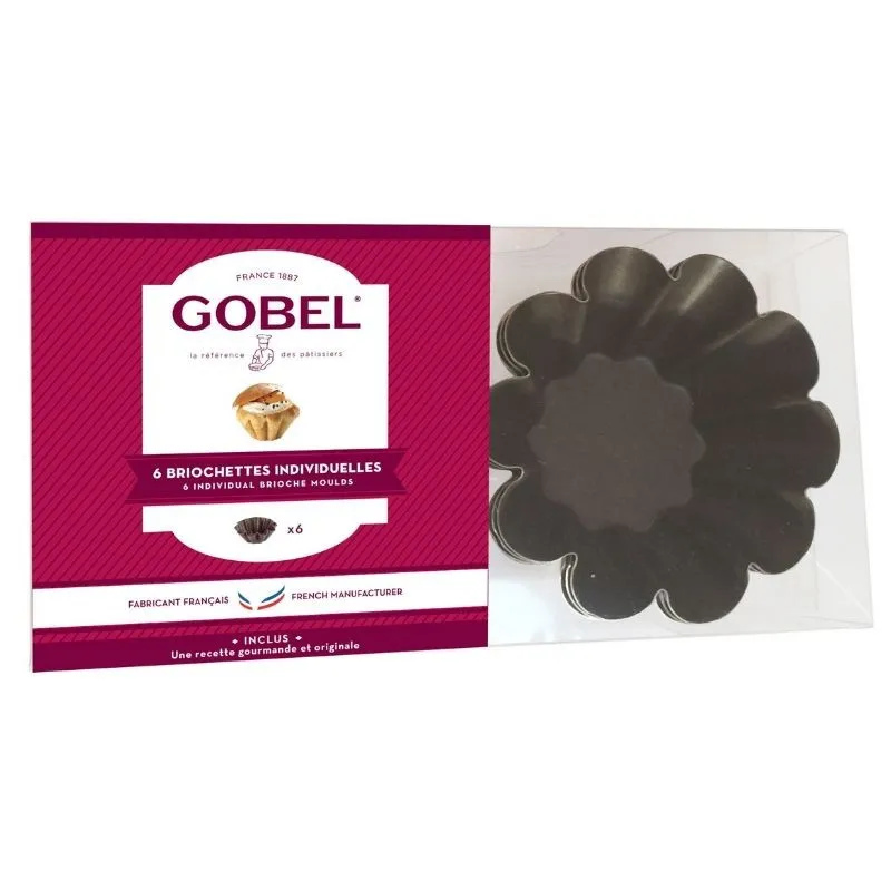 Moule à Briochettes Individuel en Acier - 170x 36 mm - Lot de 6