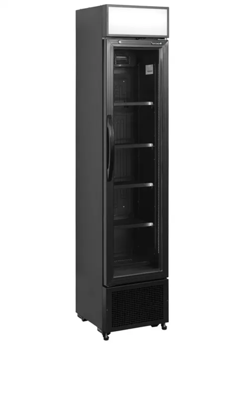 Armoire Réfrigérée à Boissons 1 Porte Vitrée Noir - 114 L