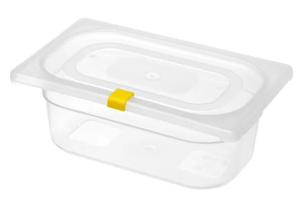 Gelbe Deckelclips für Aufbewahrungsboxen - Set mit 12 Stück