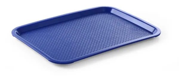 Rechteckiges Fast-Food-Tablett Blau - 415 x 305 mm