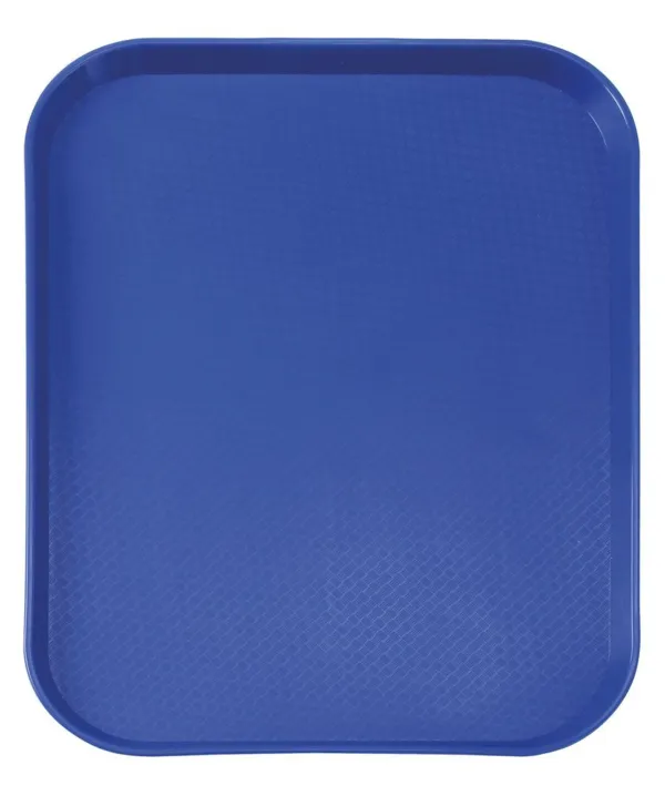 Rechteckiges Tablett Fast Food - Kleines Modell 265 x 345 mm - Blau