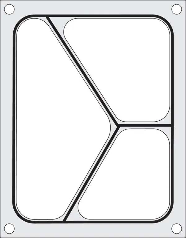 Dichtungsmatrix für manuelle Versiegelungsmaschine - 3 Fächer