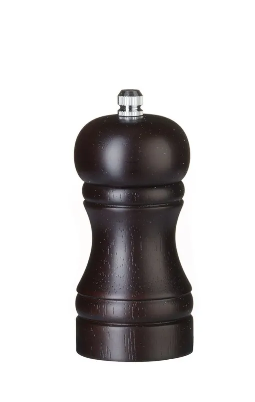 Salzmühle aus dunklem Holz - H 113 mm