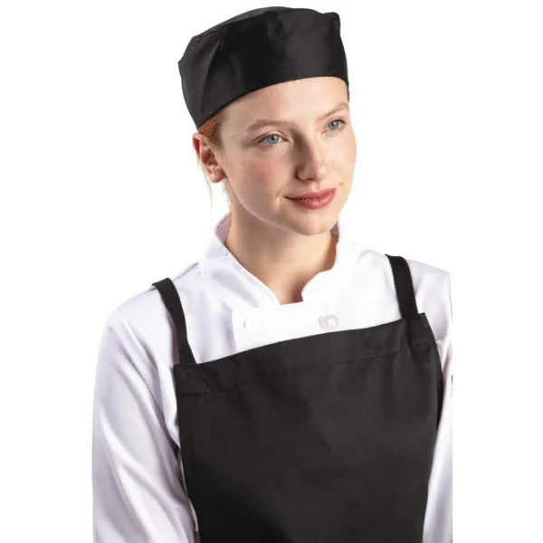 Kochmütze Schwarz aus Polycotton - Größe XL